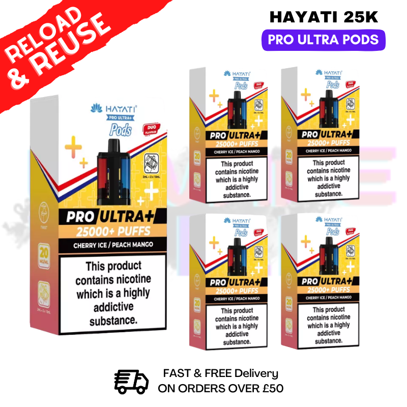 Hayati 25K Cherry Ice Replacement Pods Box Of 5 - ukvapeworld
