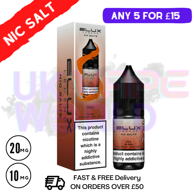 COLA Elux Legend Nic Salt 10ML eLiquid - UK Vape World