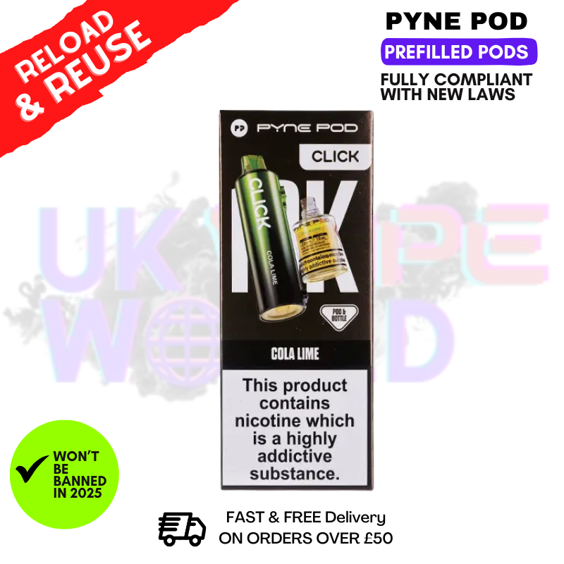 Shop Cola Lime Pyne Pod Click Replacement Pods - UK Vape World
