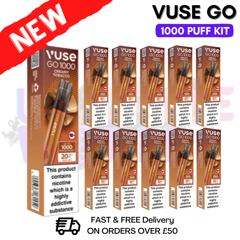 Vuse Go 1000 Creamy Tobacco Box Of 10 - LAST STOCK