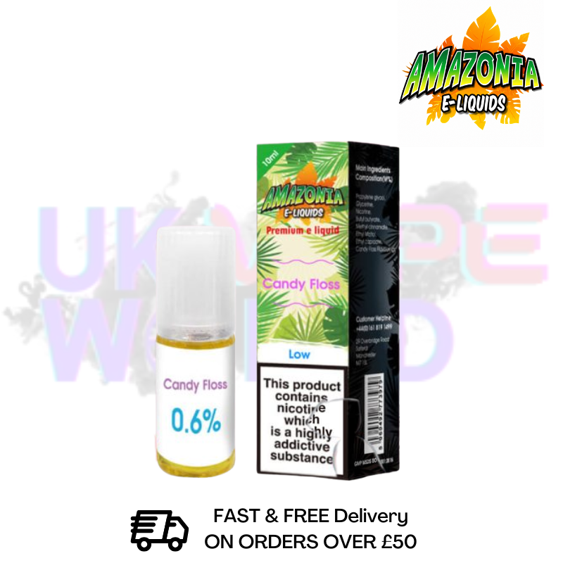 Amazonia 10ml Candy Floss Eliquid Only £2.99 (PCS) - UK Vapeworld