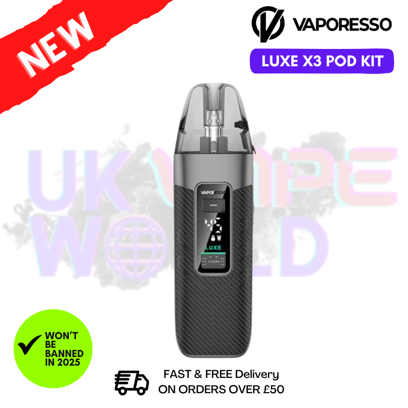 Carbon Black Vaporesso Luxe X3 Pod Kit - ukvapeworld