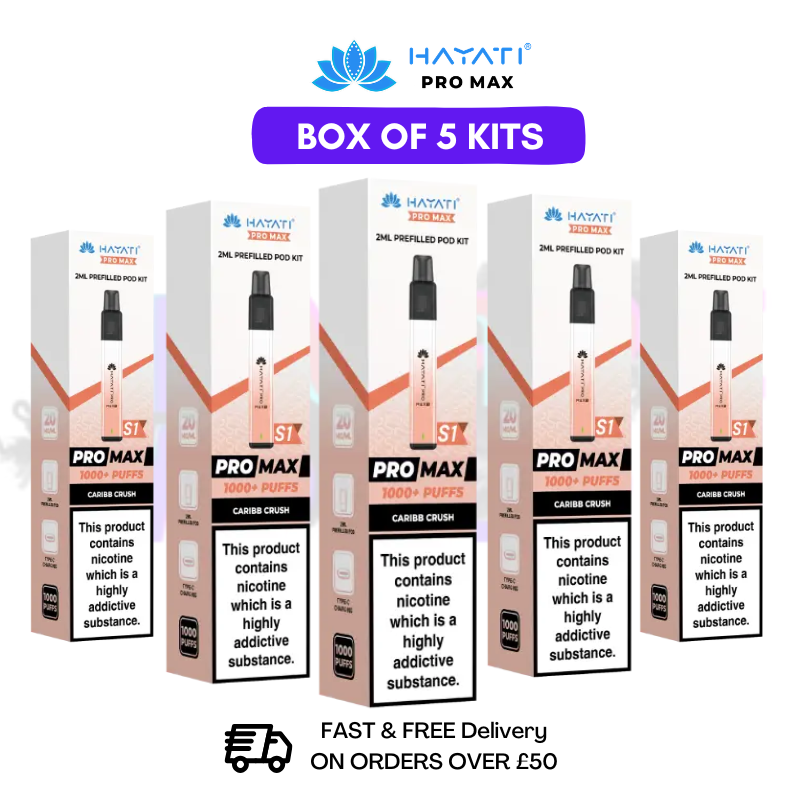 Caribb Crush Hayati Pro Max S1 Kits Box Of 5 - £17.99 - UK Vapeworld