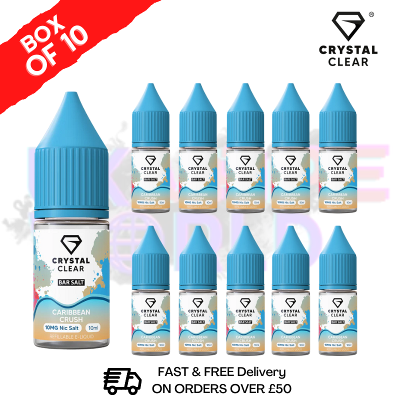 Caribbean Crush Crystal Clear Nic Salt Box Of 10 - Only £17.99 - ukvapeworld