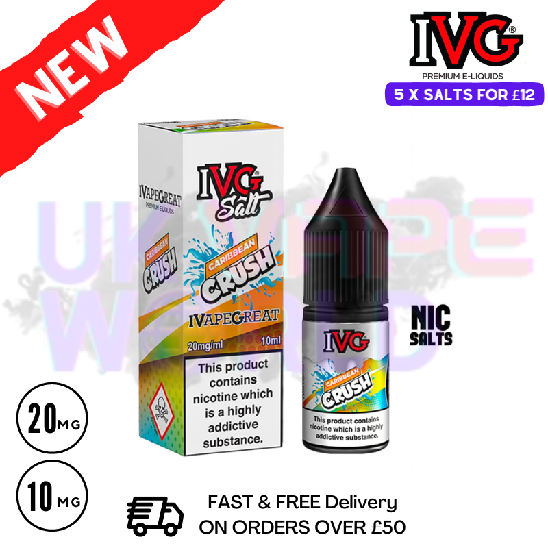 Caribbean Crush IVG Salt 10ml Nic Eliquid - UK Vape World