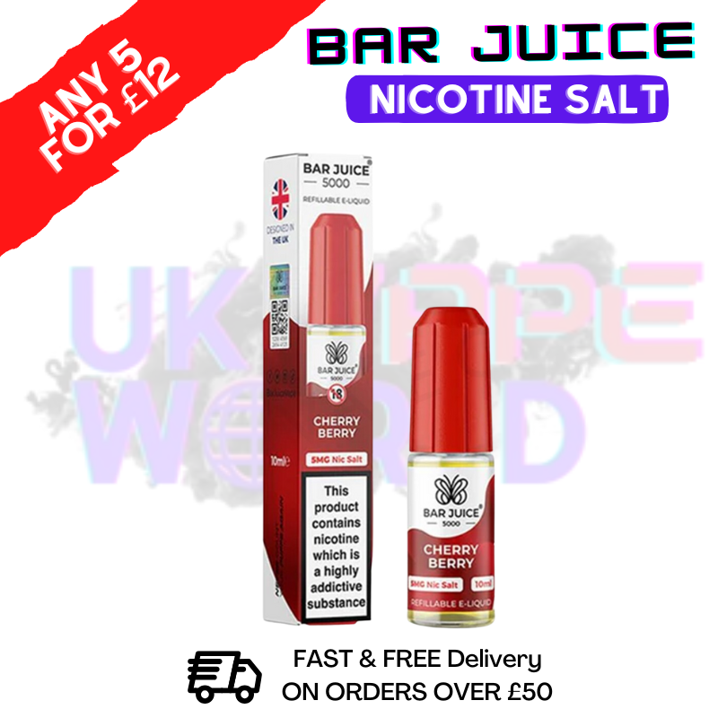 Bar Juice 5000 Nicsalt E-Juice Cherry Berry Flavour - ukvapeworld