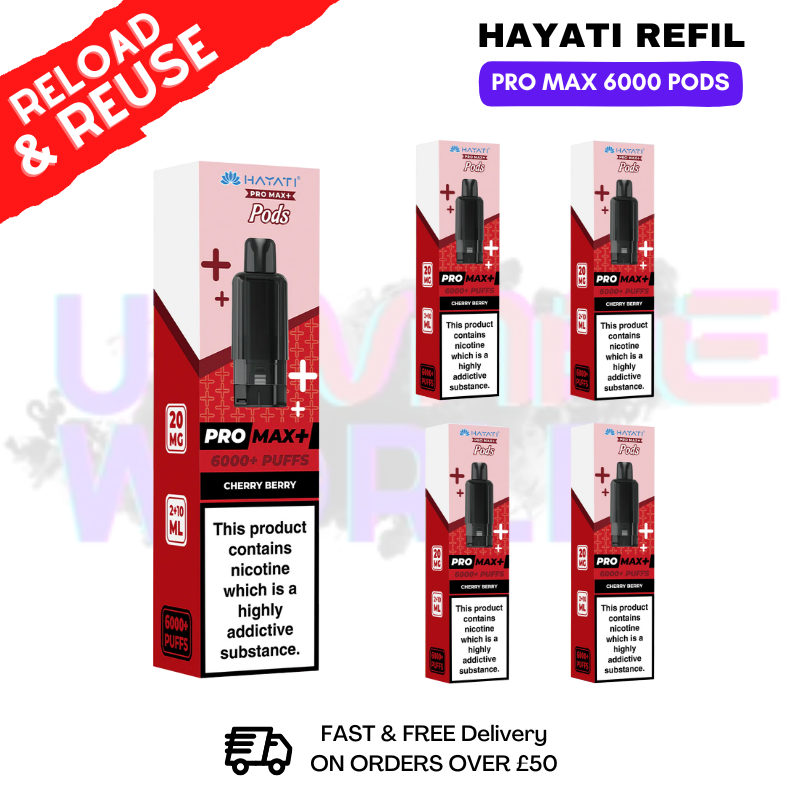 Cherry Berry Hayati ProMax Pods Box Of 5 Cherry Berry Hayati ProMax Pods Box Of 5