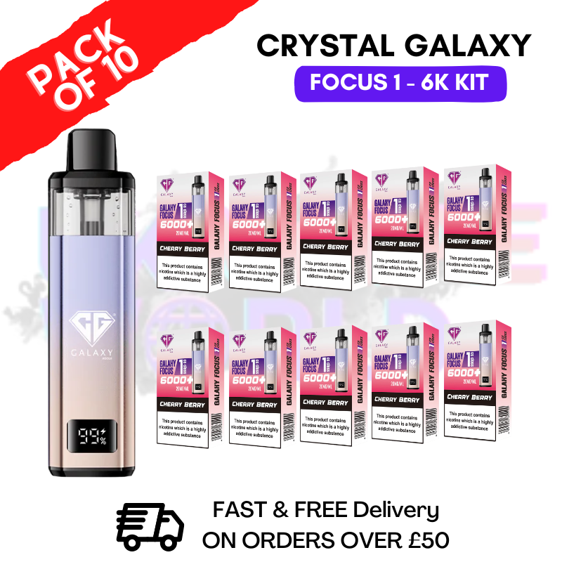 Cherry Berry Crystal Galaxy Focus 6K Kits Box Of 10 - ukvapeworld
