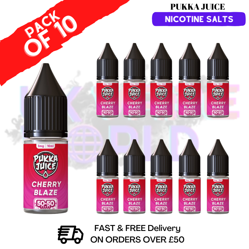 Cherry Blaze Pukka Juice Nic Salt Box Of 10