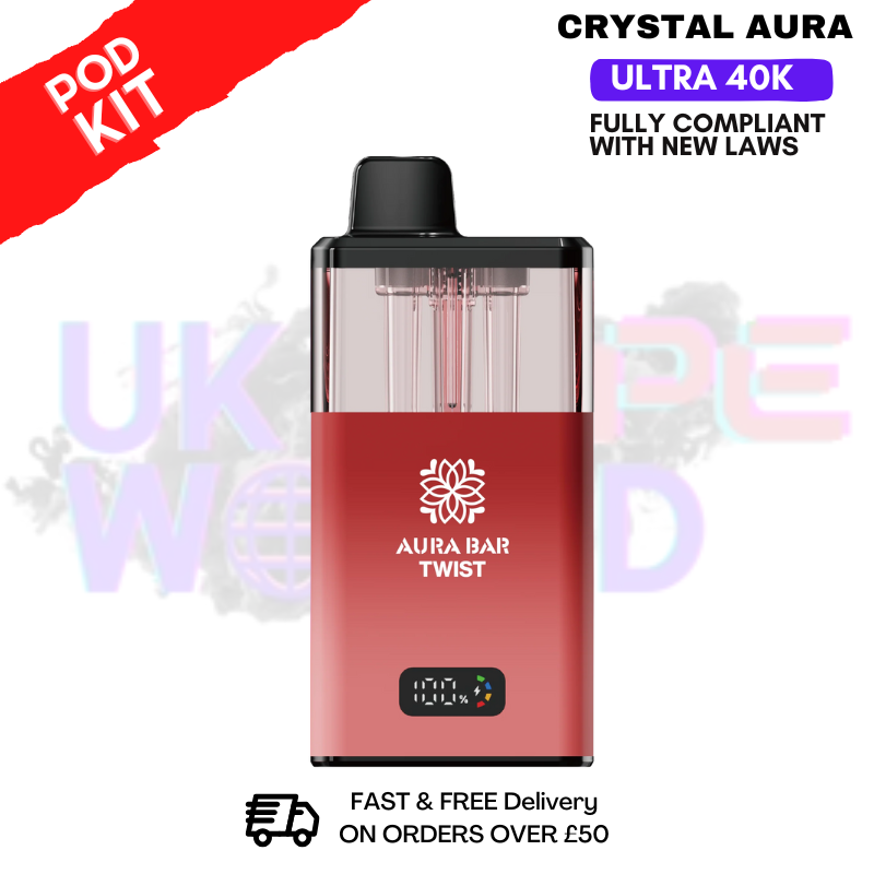 shop Cherry Cola Crystal AURA 40K Puff Pod Kit - ukvapeworld