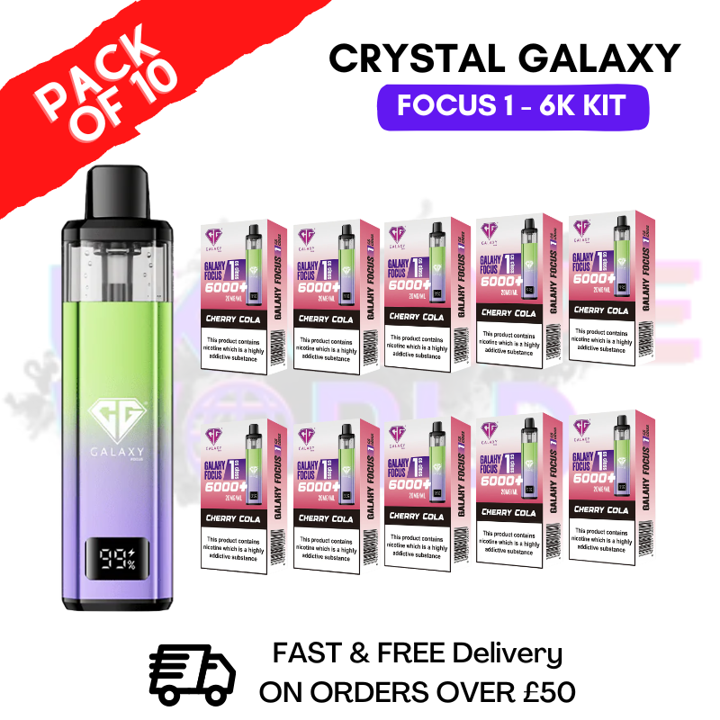 Cherry Cola Crystal Galaxy Focus 6K Kits Box Of 10 - ukvapeworld