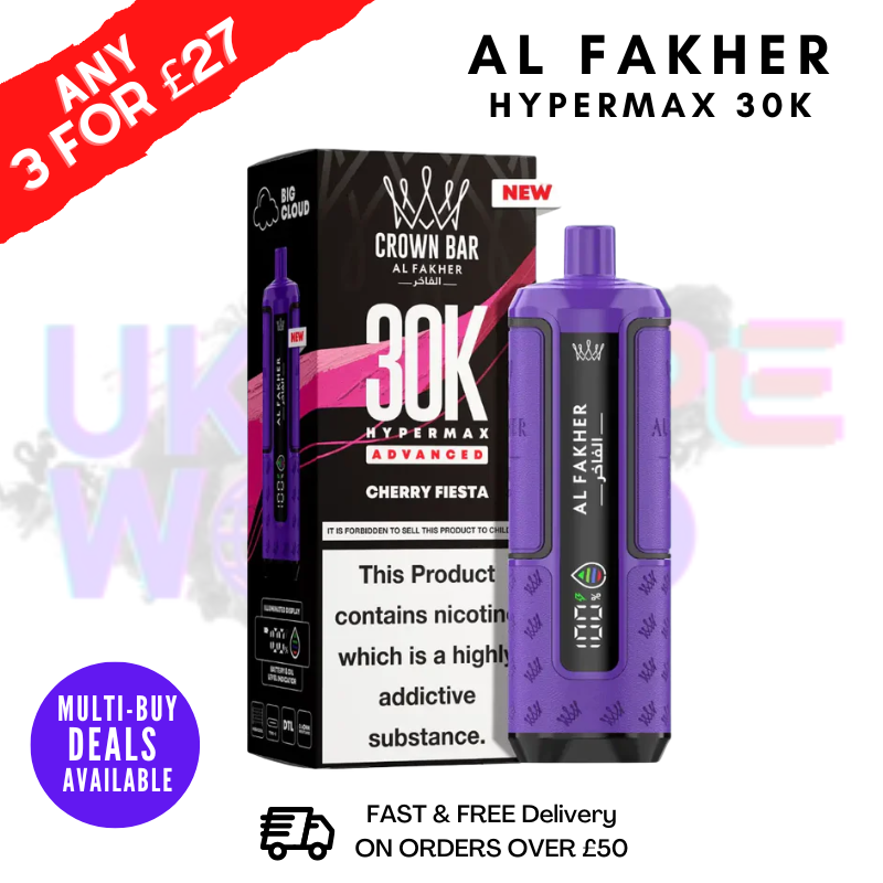 Cherry Fiesta Al Fakher 30K HyperMax Pod Kit - ukvapeworld