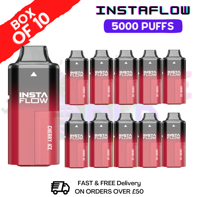 Try Cherry ICE Instaflow 5000 5K Disposable Box Of 10 - UK Vape World