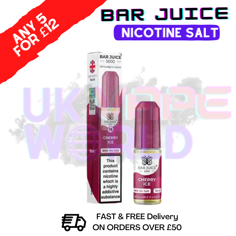Bar Juice 5000 Nicsalt E-Juice Cherry ICE Flavour - ukvapeworld