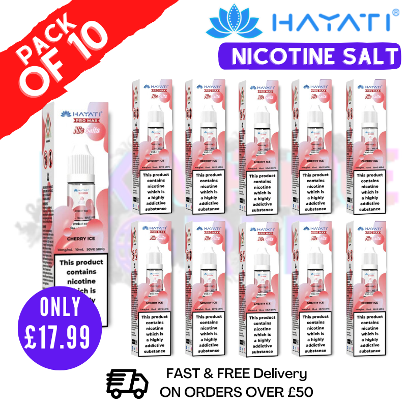 Shop Cherry ICE Hayati Pro Max Nic Salt Box Of 10 - UK Vape World