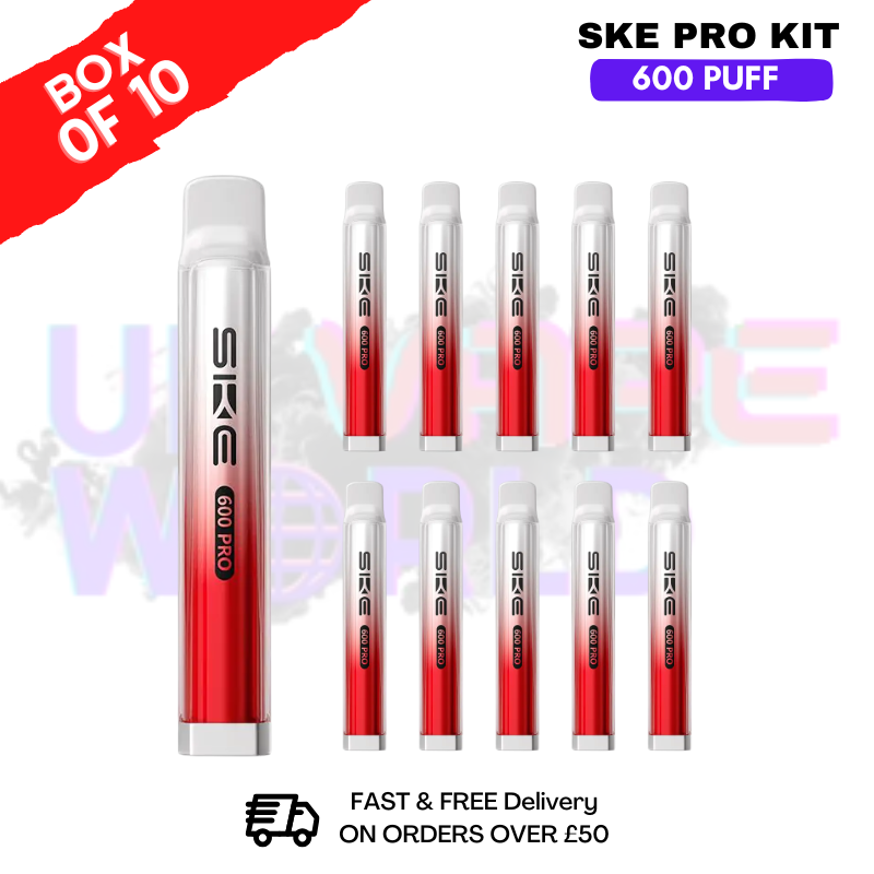 Cherry ICE SKE Crystal PRO 600 Puff Box Of 10 -ukvapeworld