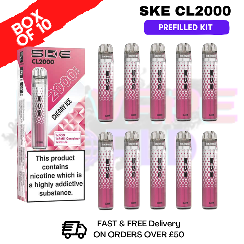 Cherry ICE SKE CL2000 Kits Box Of 10 - £39.99 - ukvapeworld