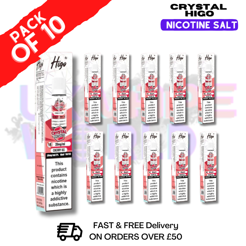 Cherry Ice Crystal Higo Nic Salt Box Of 10