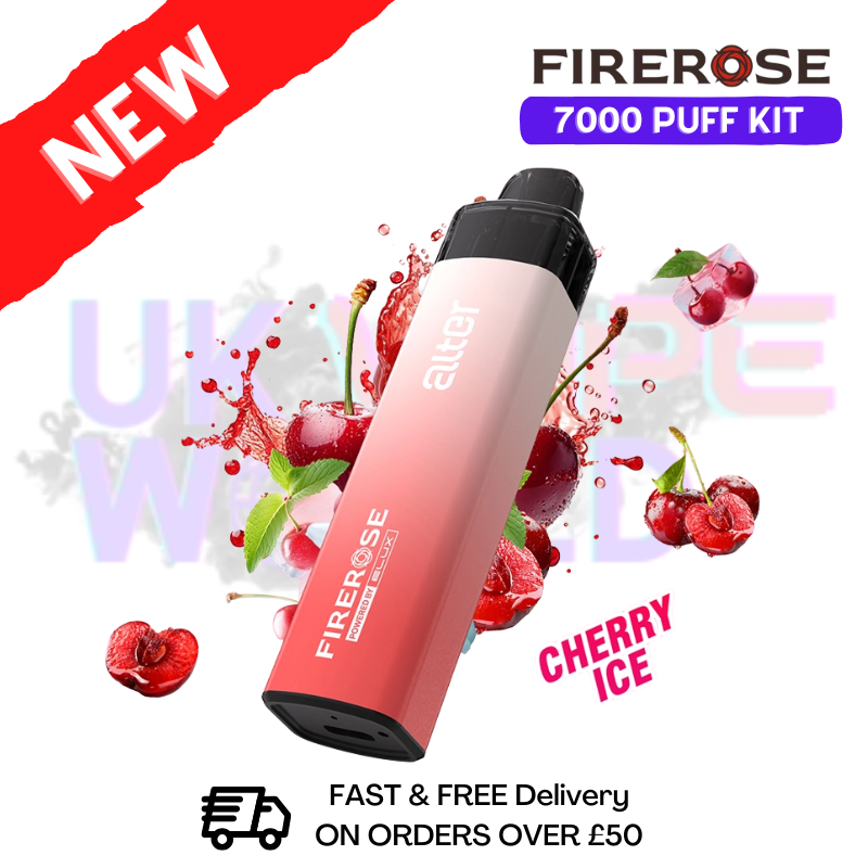 Cherry Ice Elux Firerose 7K 7000 Puff Pod Kit - ukvapeworld