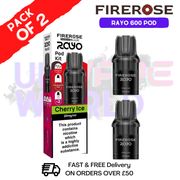 Cherry Ice Firerose Rayo 600 Replacement Pods Pack Of 2 - UKVAPEWORLD