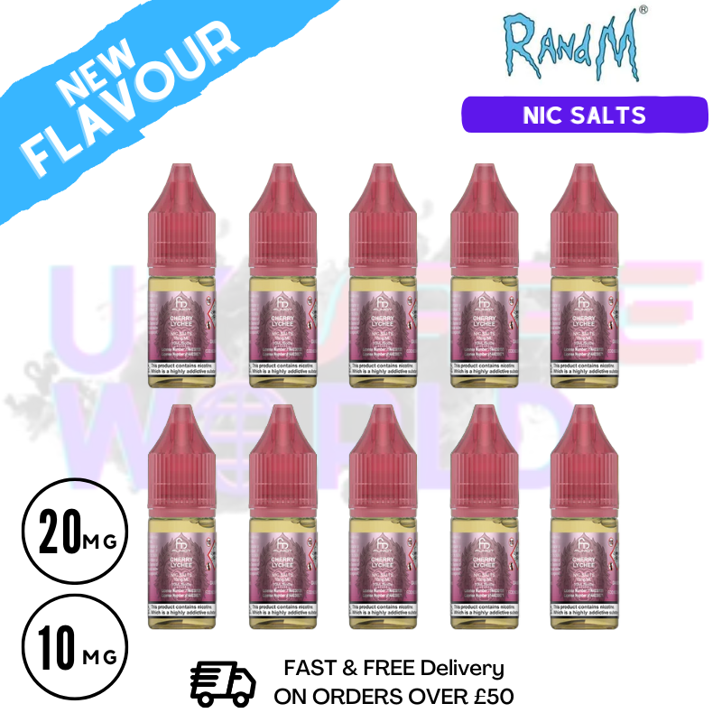 Cherry Lychee RandM Tornado 7000 Nic Salt BOX OF 10