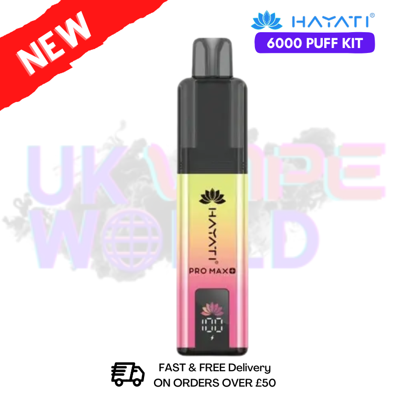 Shop Cherry Peach Lemon Hayati Pro Max Plus 6000Puff Kit - UK Vape World