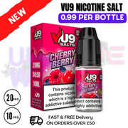 cherry berry vape flavor Cherry Berry Nic Salt 10ml Nicotine E Juice by VU9