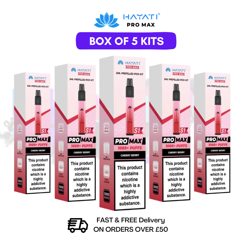 Cherry Berry Hayati Pro Max S1 Kits Box Of 5 - £17.99 - UK Vapeworld