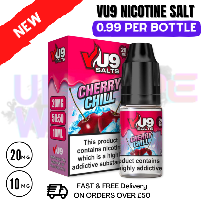 Shop Cherry Chill Pod Nic Salt 10ml Nicotine E Juice by VU9 - 99p Eliquid 