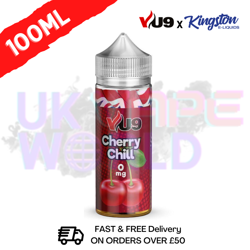 Cherry Chill Shortfill Juice 100ML Eliquid - VU9 x Kingston - UK Vape World