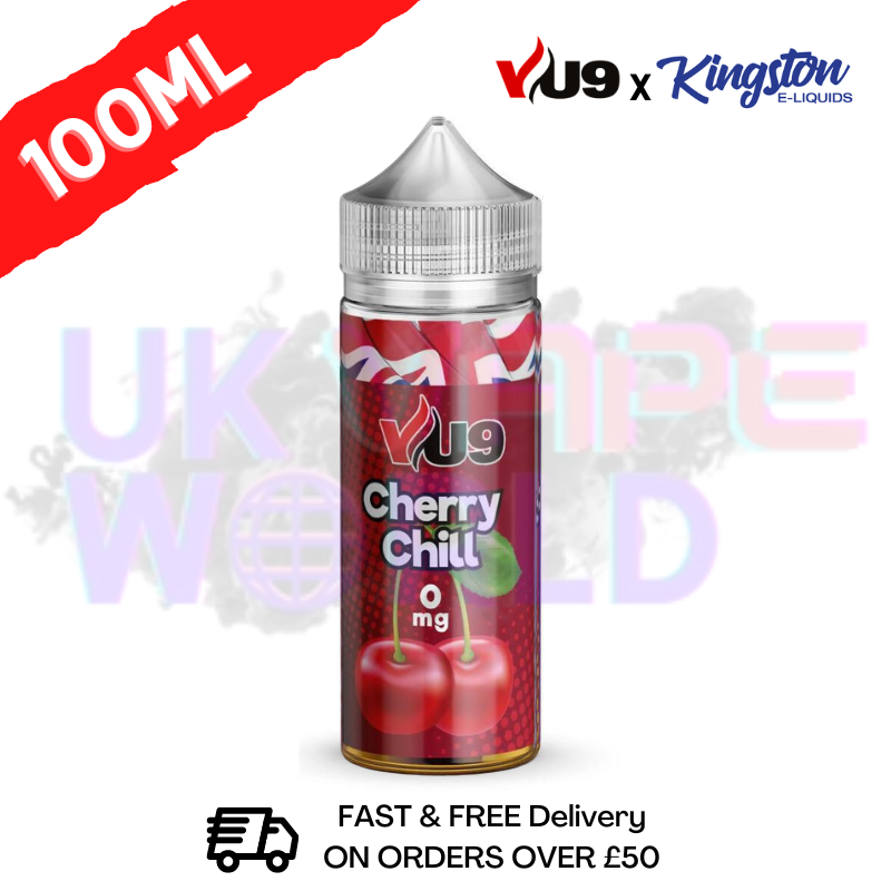 Cherry Chill Shortfill Juice 100ML Eliquid - VU9 x Kingston Cherry Chill Shortfill Juice 100ML Eliquid - VU9 x Kingston
