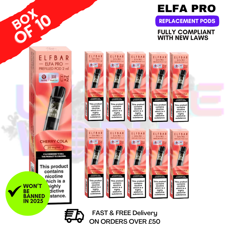 Cherry Cola Elf Bar Elfa Pro Prefilled Pod Box Of 10