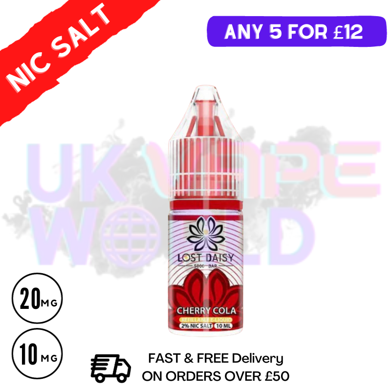 Cherry Cola LOST Daisy Nic Salt 10ML eLiquid - UK Vape World
