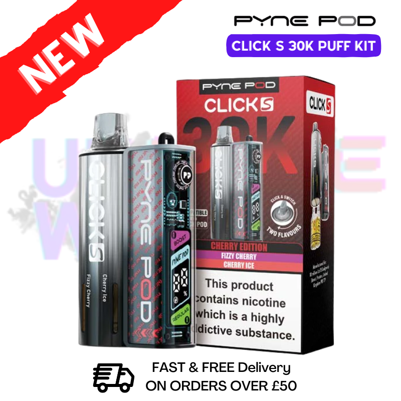 Cherry Edition Pyne Pod Click S 30K Puff Kit - UKVAPEWORLD
