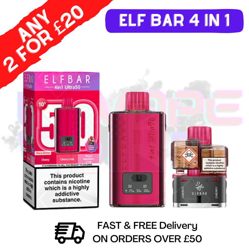 Cherry Edition Elf Bar 4 in 1 Ultra Puff Kit - ukvapeworld