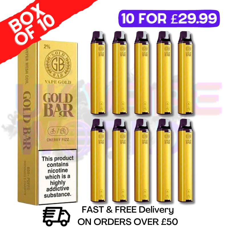 Shop Cherry Fizz - Gold Mary 600Puff Box of 10 - UK Vape World