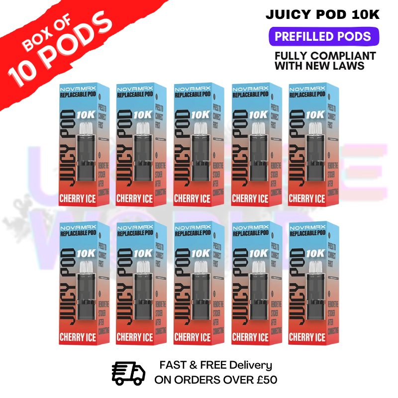 Shop Cherry ICE Juicy Pod 10K Prefilled Pods Box Of 10