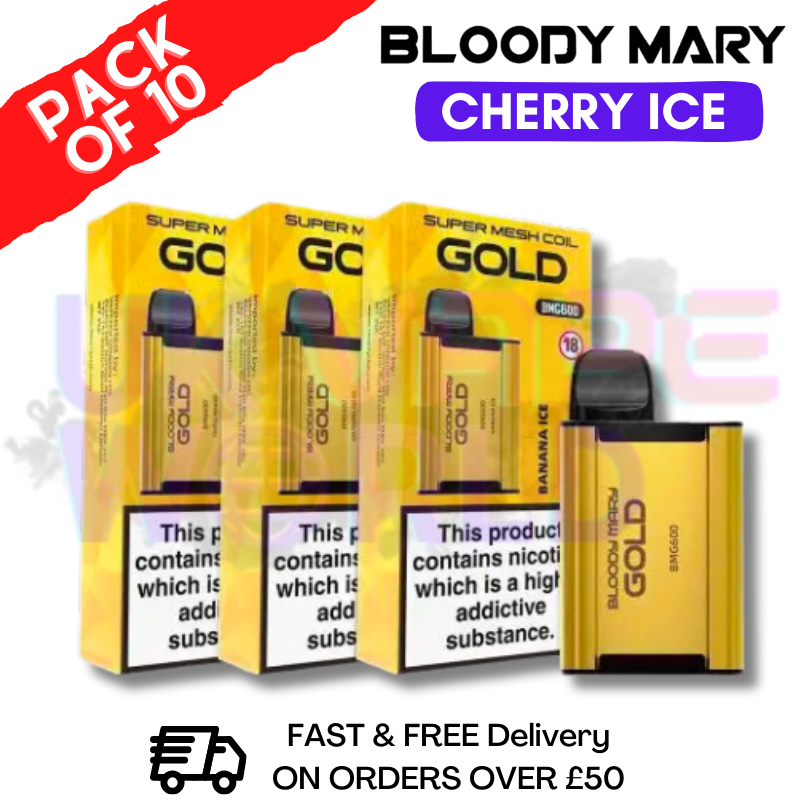 Shop Cherry ICE Gold Bloody Mary 600Puff Disposable Pod Kit - UK Vape World