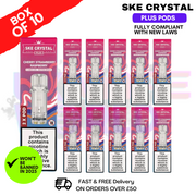 Shop Cherry Strawberry Raspberry SKE Crystal Plus Prefilled Pod Box Of 10 - UK Vape World