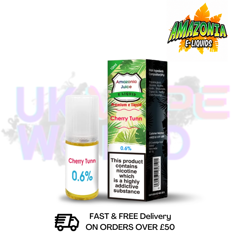 Amazonia 10ml Cherry Tunn Eliquid Only £2.99 (PCS) - UK Vapeworld