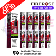 Cherry ice Firerose 600 Puff Vape Kits Box of 10 - ukvapeworld