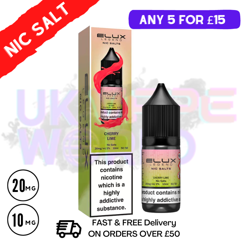 CHERRY LIME Elux Legend Nic Salt 10ML eLiquid - UK Vape World