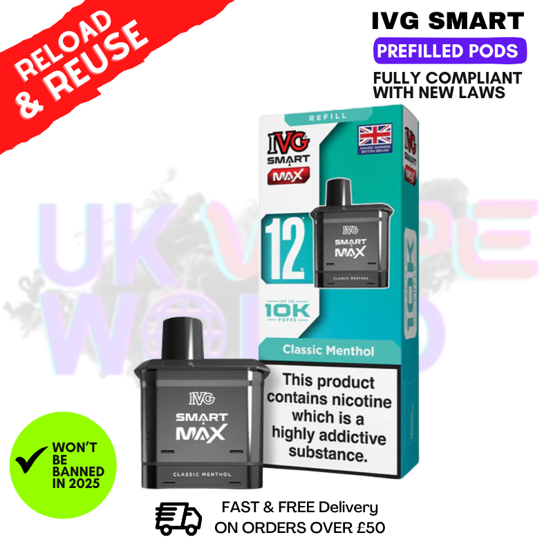 Classic Menthol IVG Smart Max Replacement Pod Classic Menthol IVG Smart Max Replacement Pod