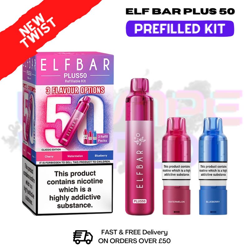 Classic Edition Elf Bar 50K Puff Plus Kit - Only £9.98 - ukvapeworld