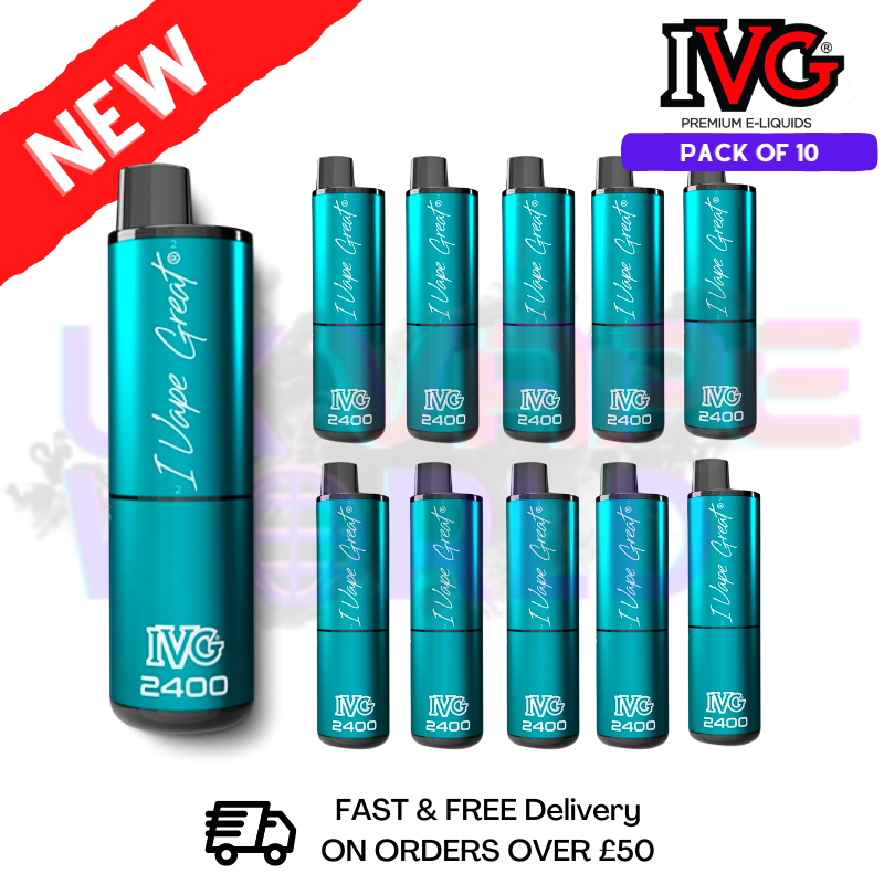 Box Of 10 - Classic Menthol IVG 2400 Disposable Vape Pen Kit - UK Vape World