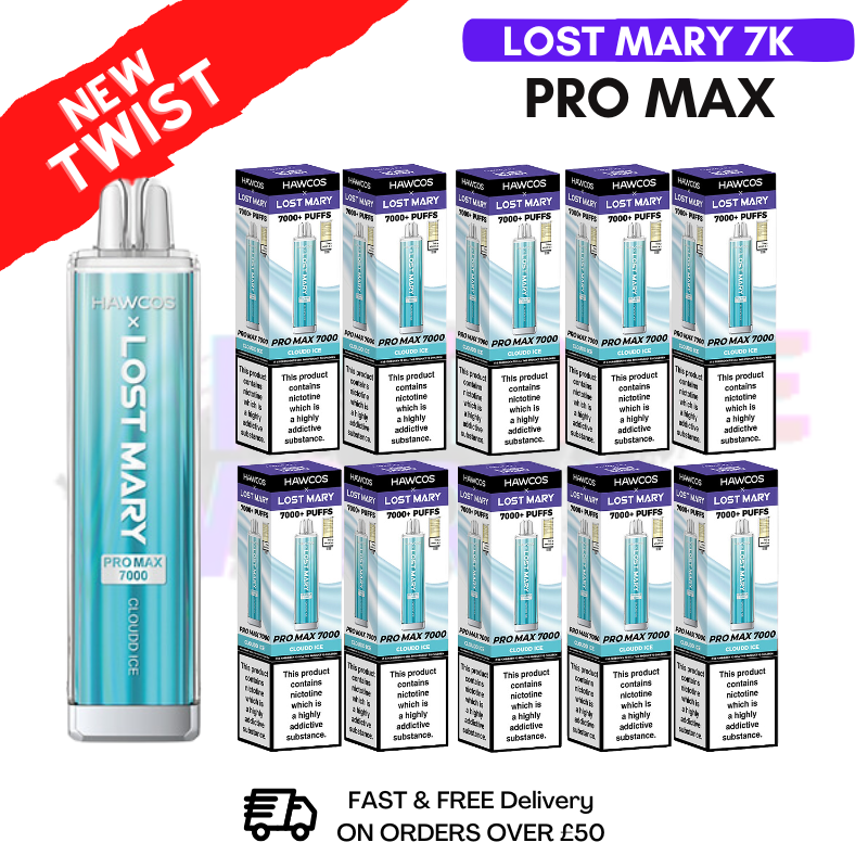 Shop Cloudd ICE Lost Mary Pro Max 7K Box Of 10 - UK Vape World