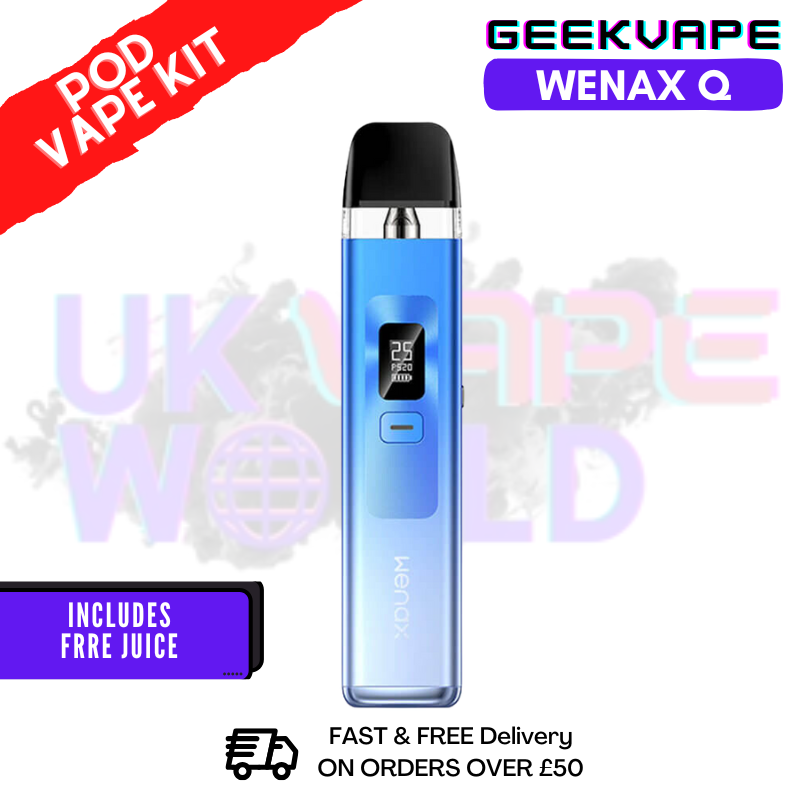 Shop Cobalt Blue GeekVape Wenax Q Pod Vape Kit