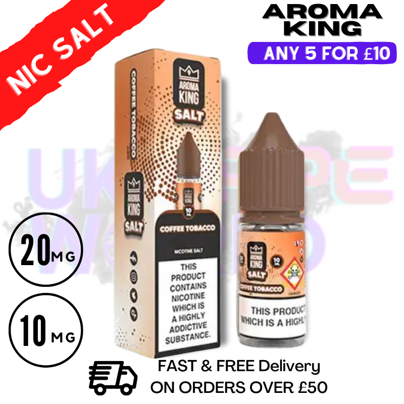 Shop Coffee Tobacco - Aroma King Nic Salt - UK Vape World