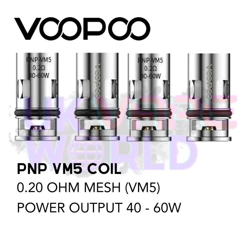 Instructions For Use - VooPoo VM5 Mesh PnP Coil 0.2ohm - UK Vape World