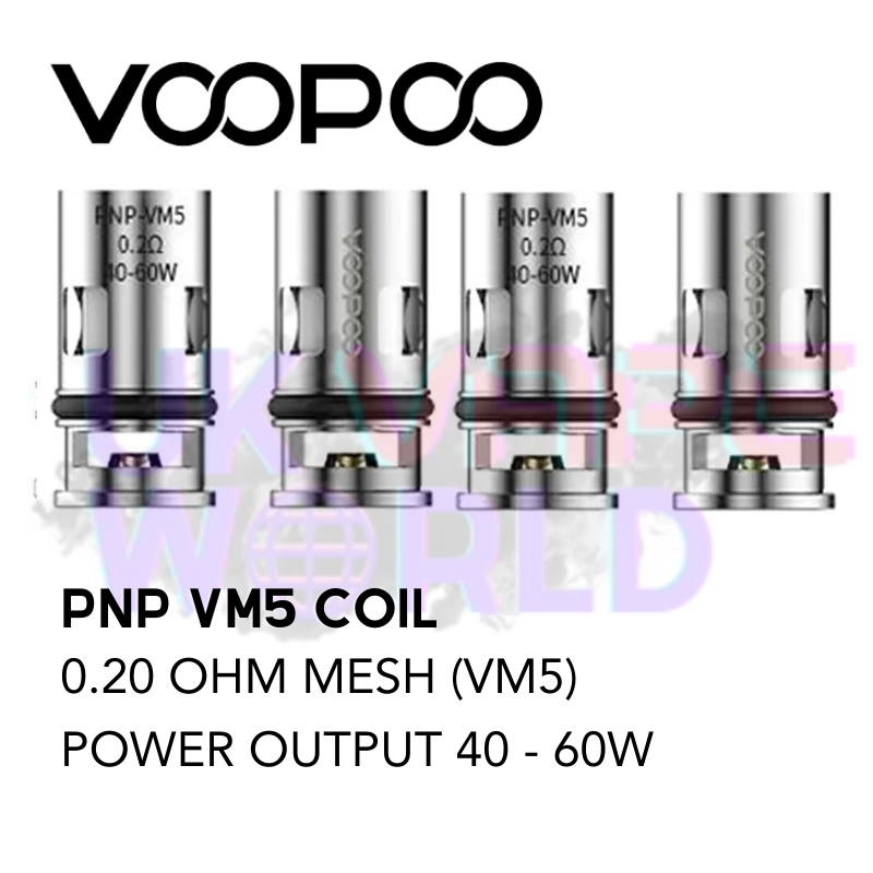 VooPoo VM5 Mesh PnP Coil 0.2ohm Head- 5 Pack For 8.99 VooPoo VM5 Mesh PnP Coil 0.2ohm Head- 5 Pack For 8.99